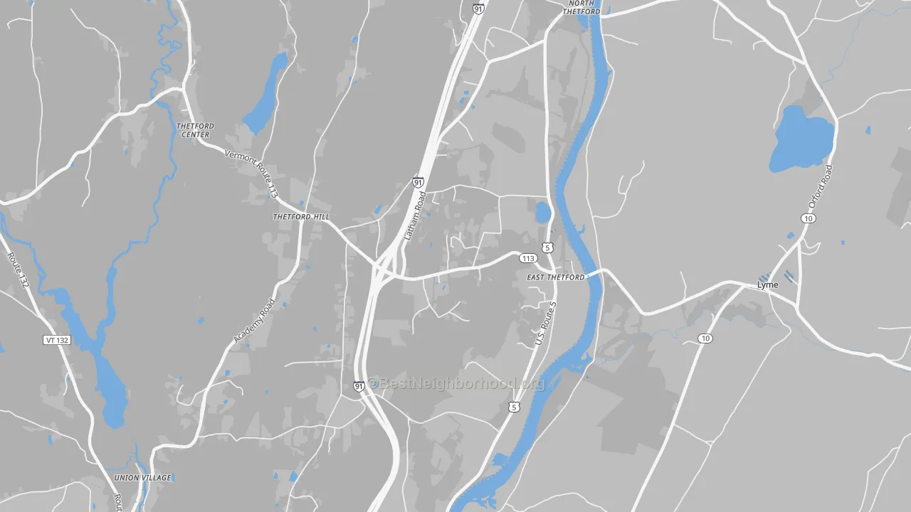 Transit Grade map of 05043, VT