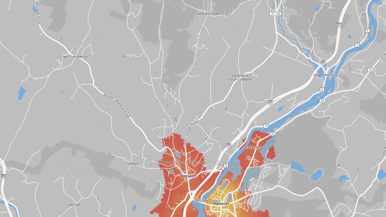 Transit Grade map of 05055, VT