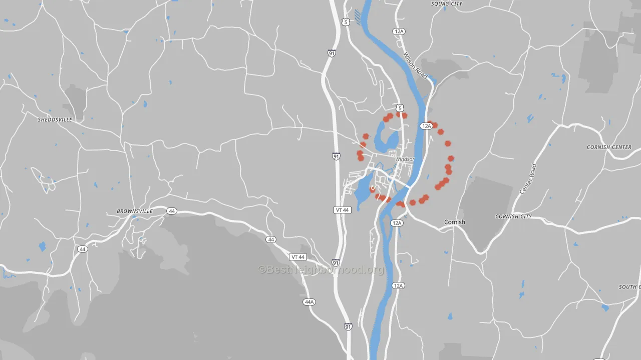 Transit Grade map of 05089, VT