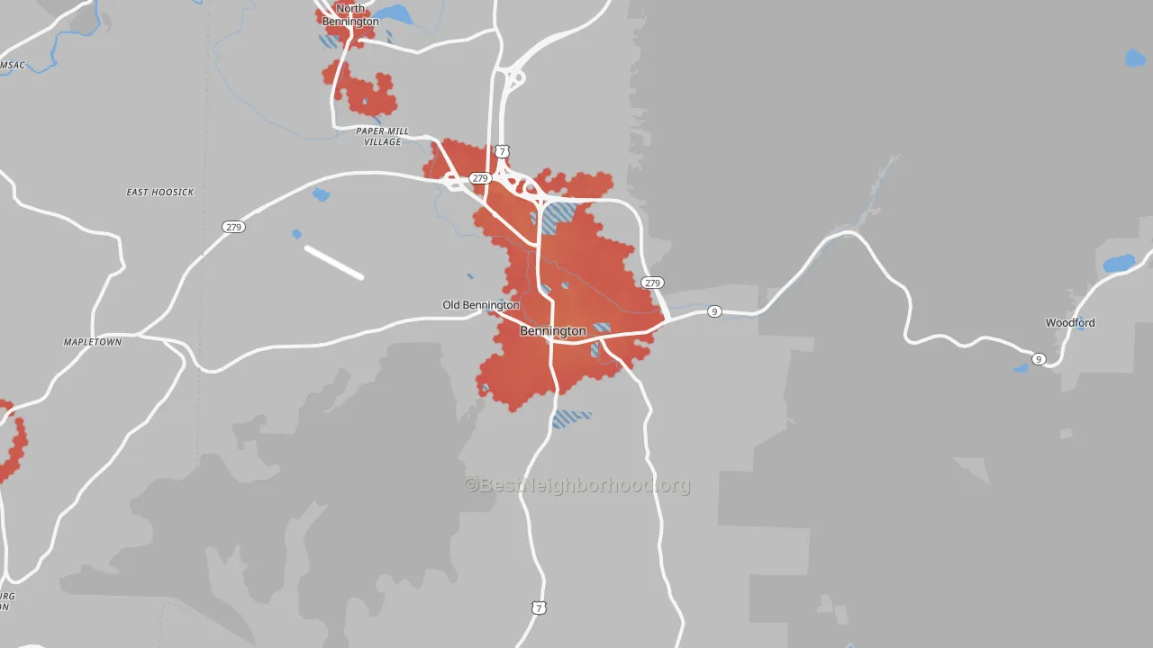Transit Grade map of 05201, VT