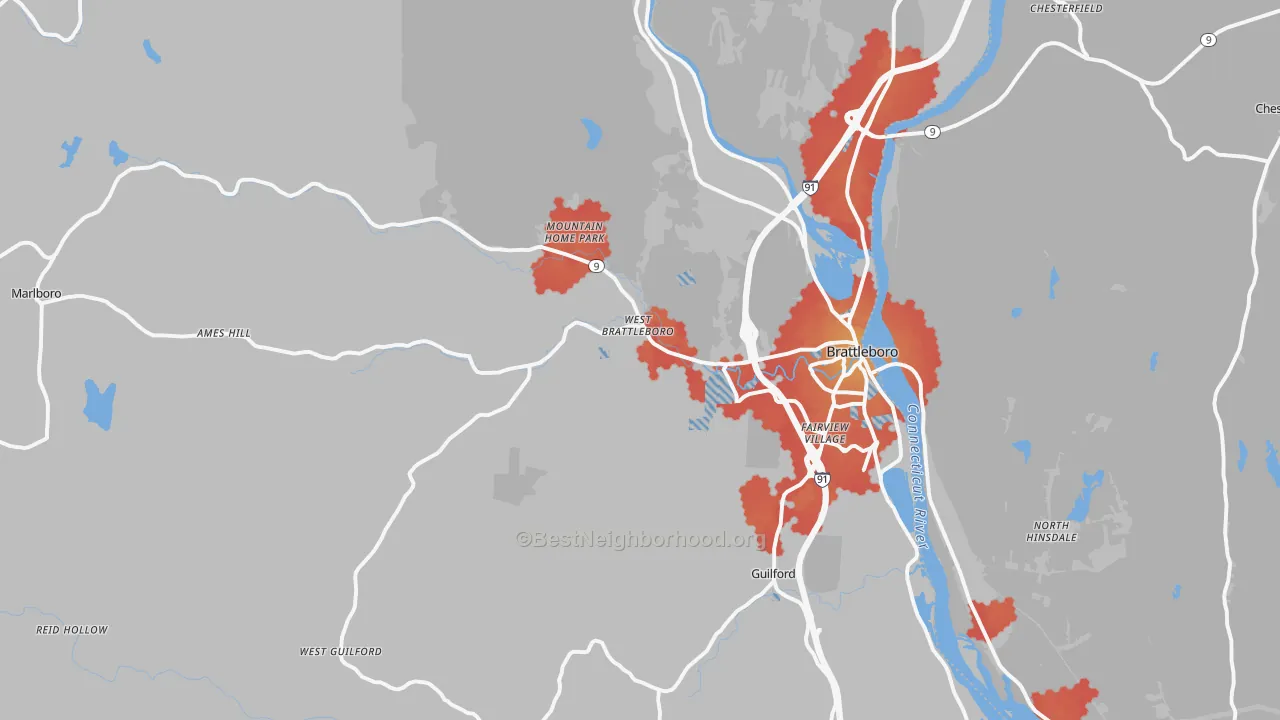 Transit Grade map of 05301, VT