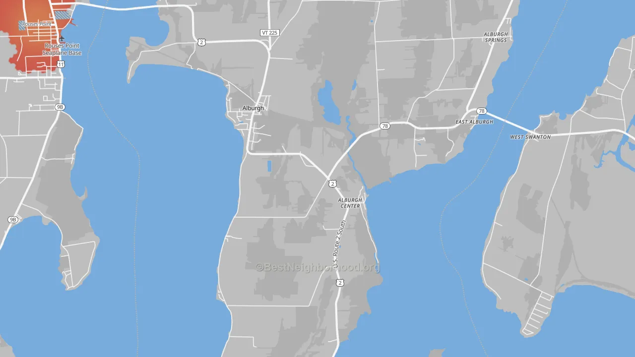 Transit Grade map of 05440, VT