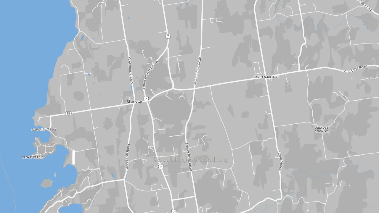 Transit Grade map of 05445, VT