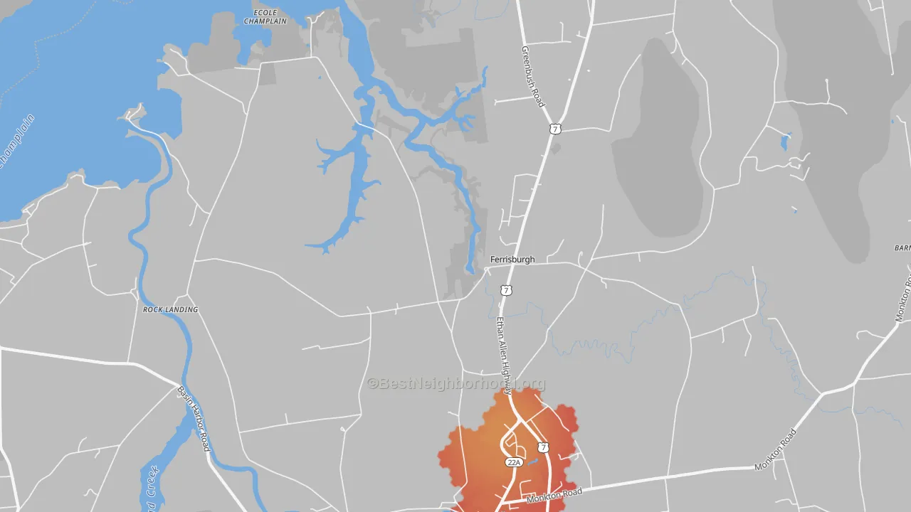 Transit Grade map of 05456, VT