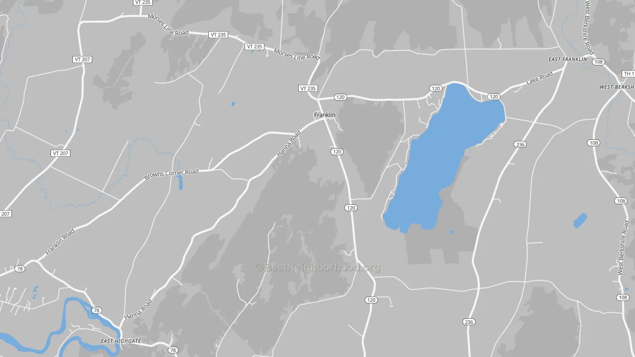 Transit Grade map of 05457, VT
