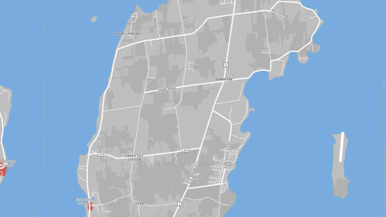 Transit Grade map of 05458, VT