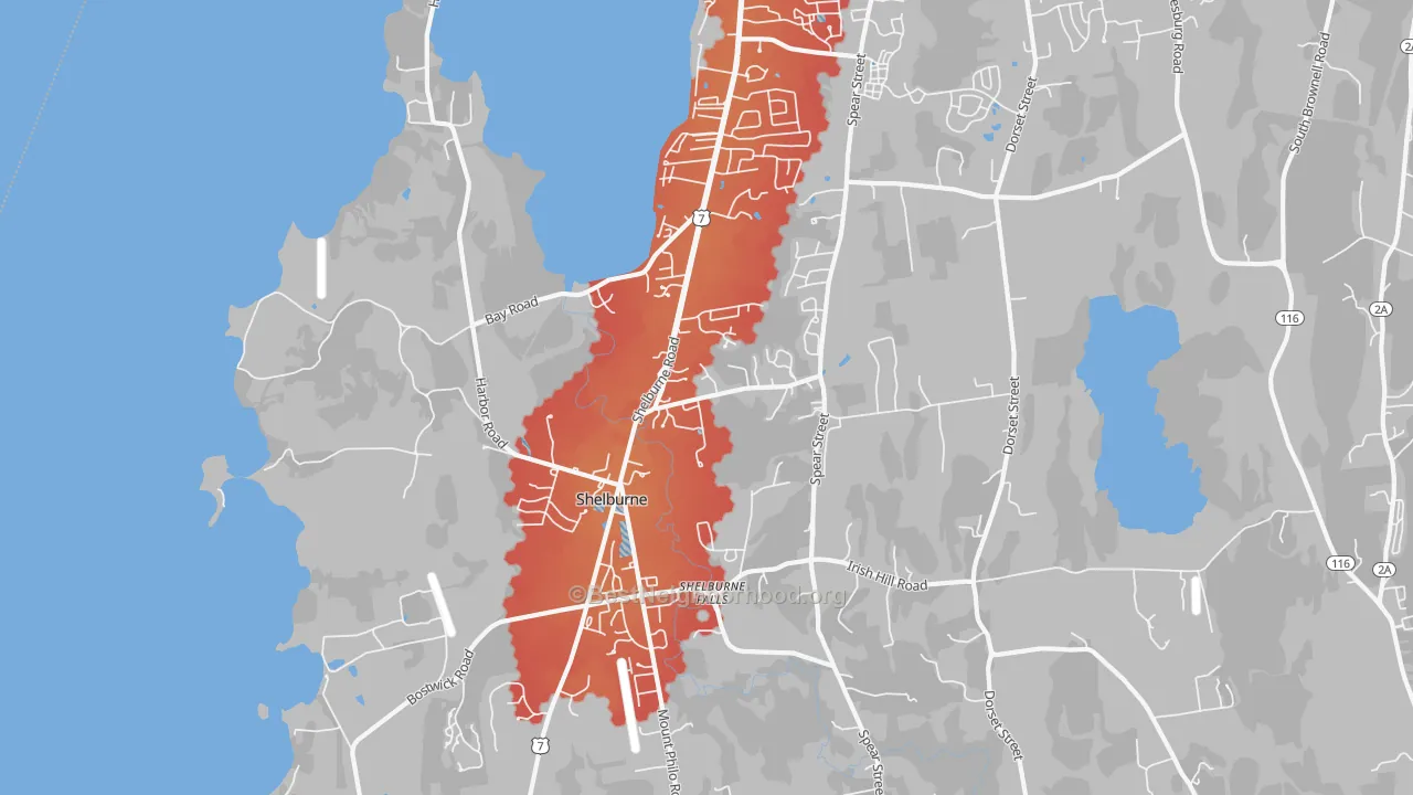 Transit Grade map of 05482, VT