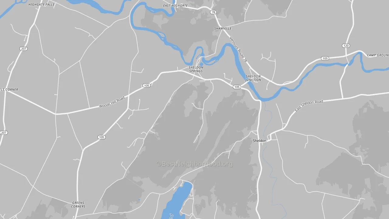 Transit Grade map of 05483, VT
