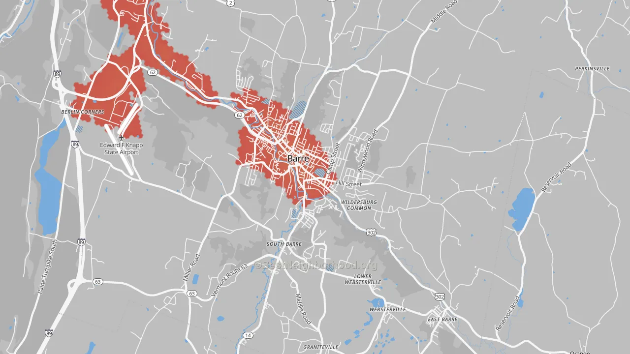 Transit Grade map of 05641, VT
