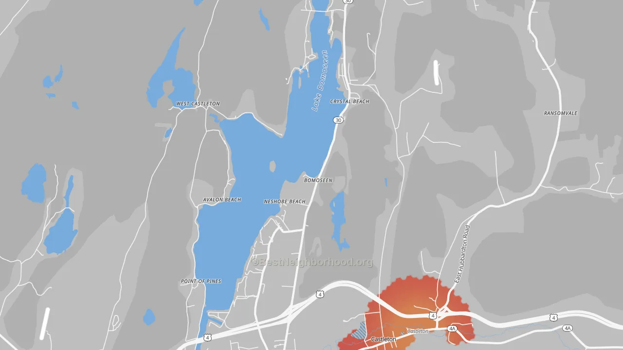 Transit Grade map of 05732, VT