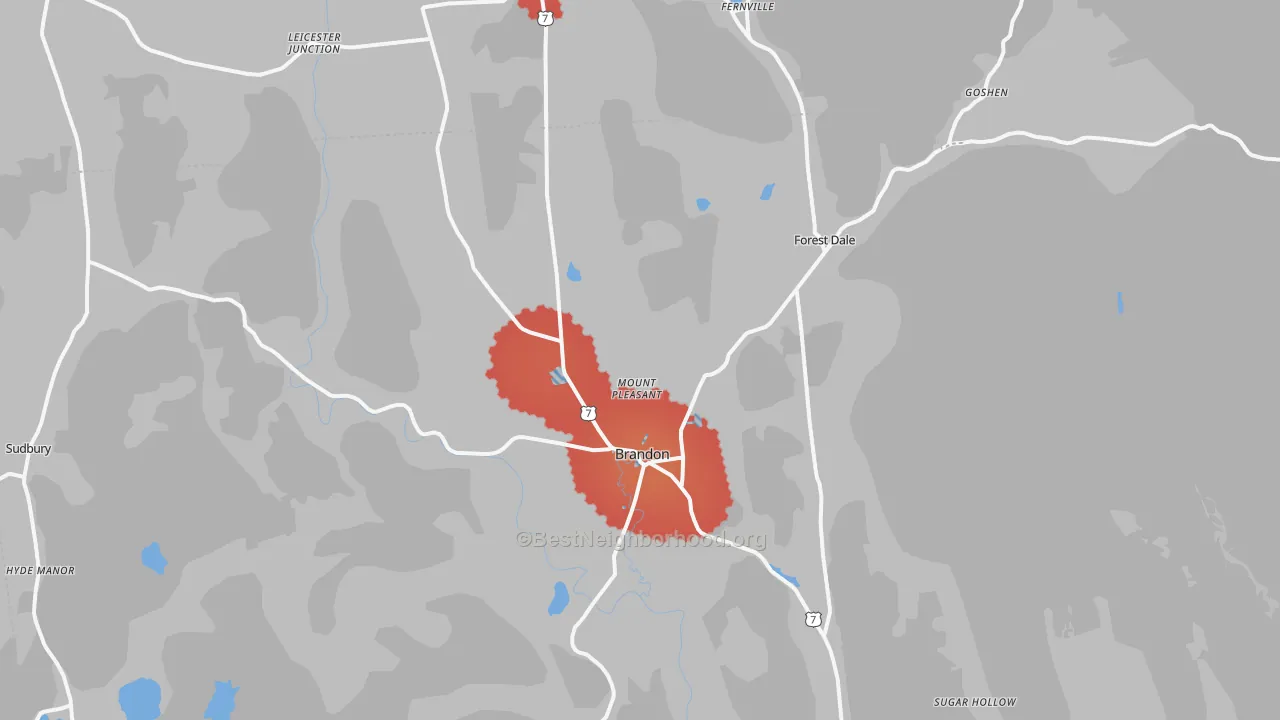 Transit Grade map of 05733, VT