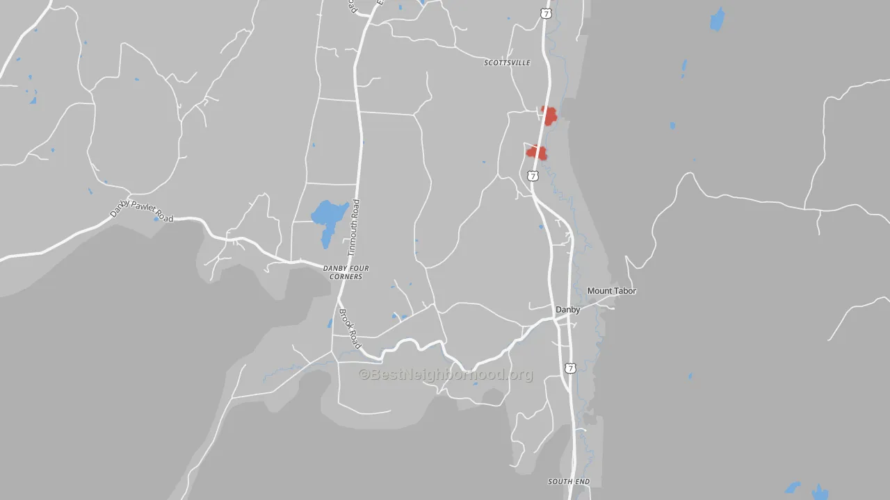 Transit Grade map of 05739, VT