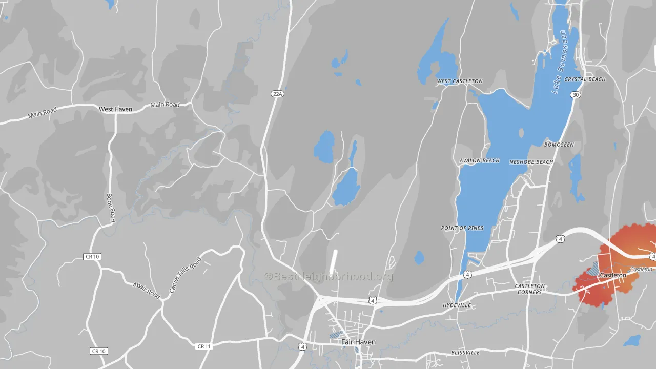 Transit Grade map of 05743, VT