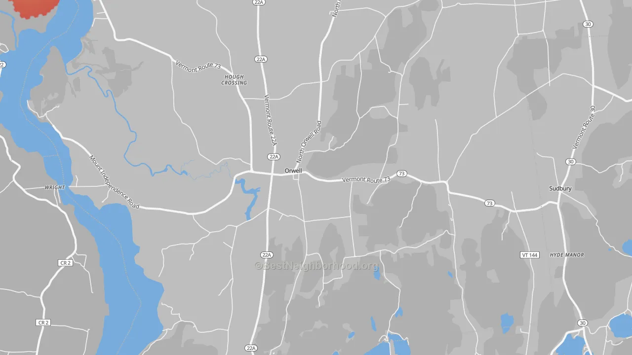 Transit Grade map of 05760, VT