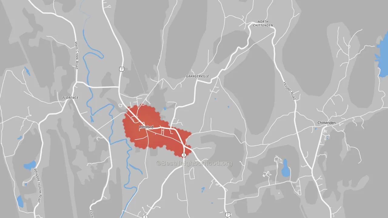 Transit Grade map of 05763, VT