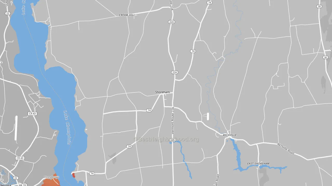 Transit Grade map of 05770, VT