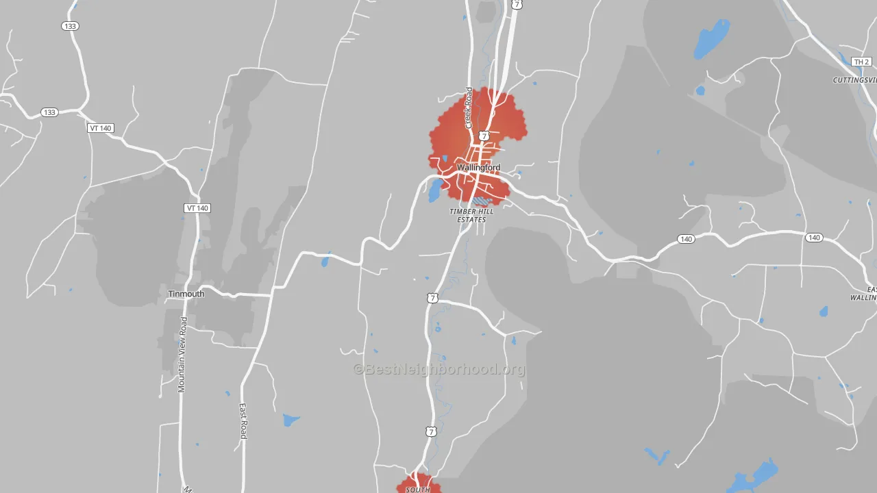 Transit Grade map of 05773, VT