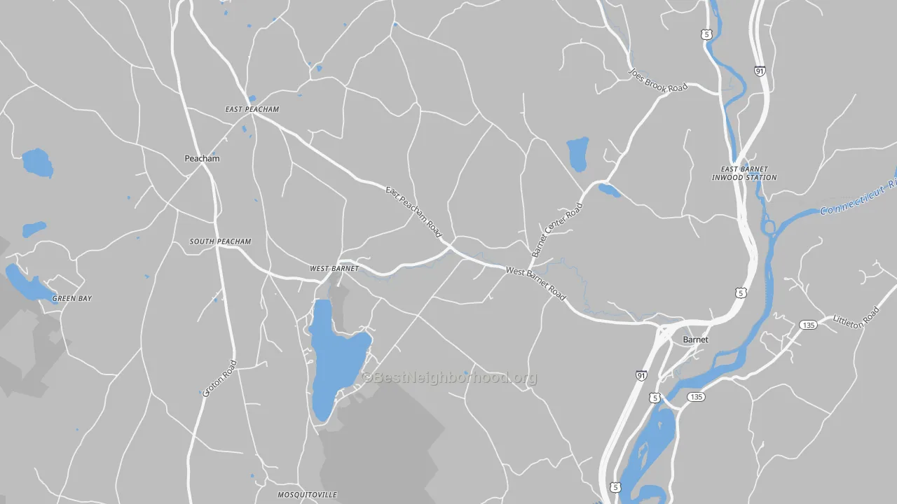 Transit Grade map of 05821, VT