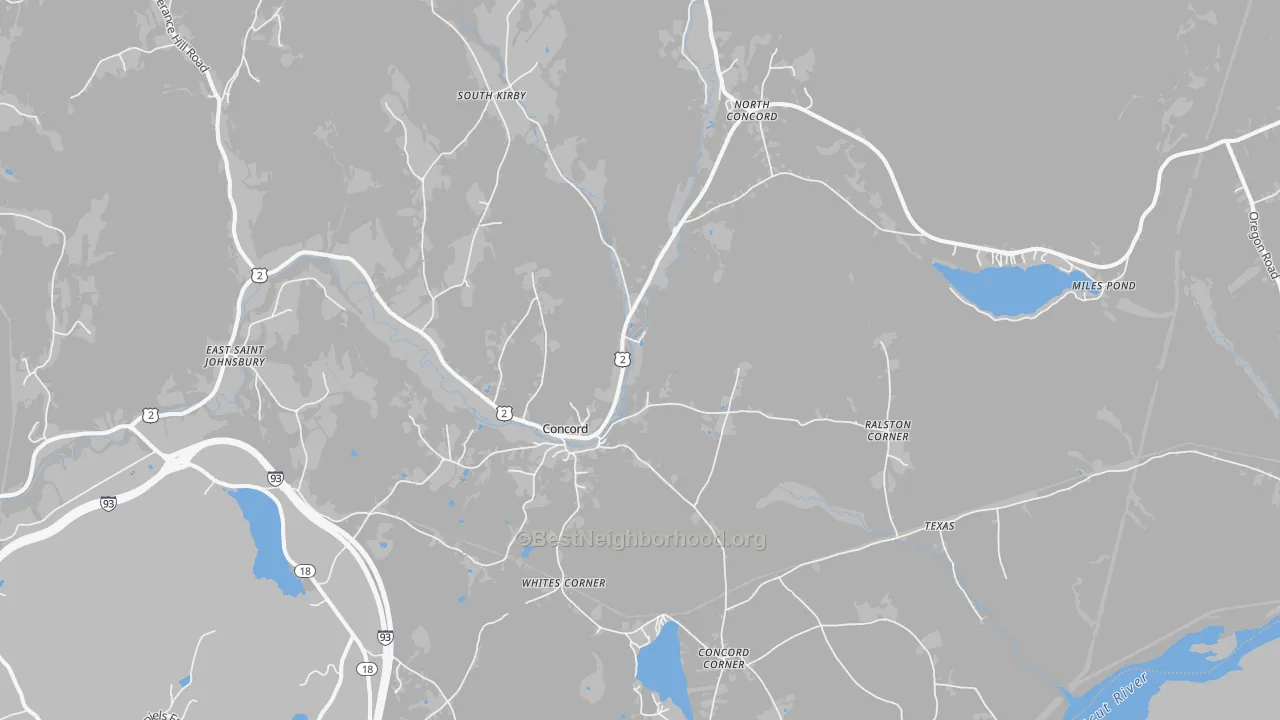 Transit Grade map of 05824, VT