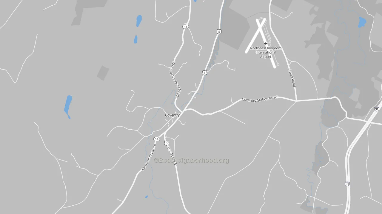 Transit Grade map of 05825, VT