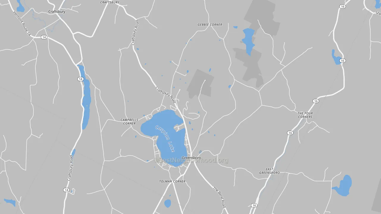 Transit Grade map of 05841, VT