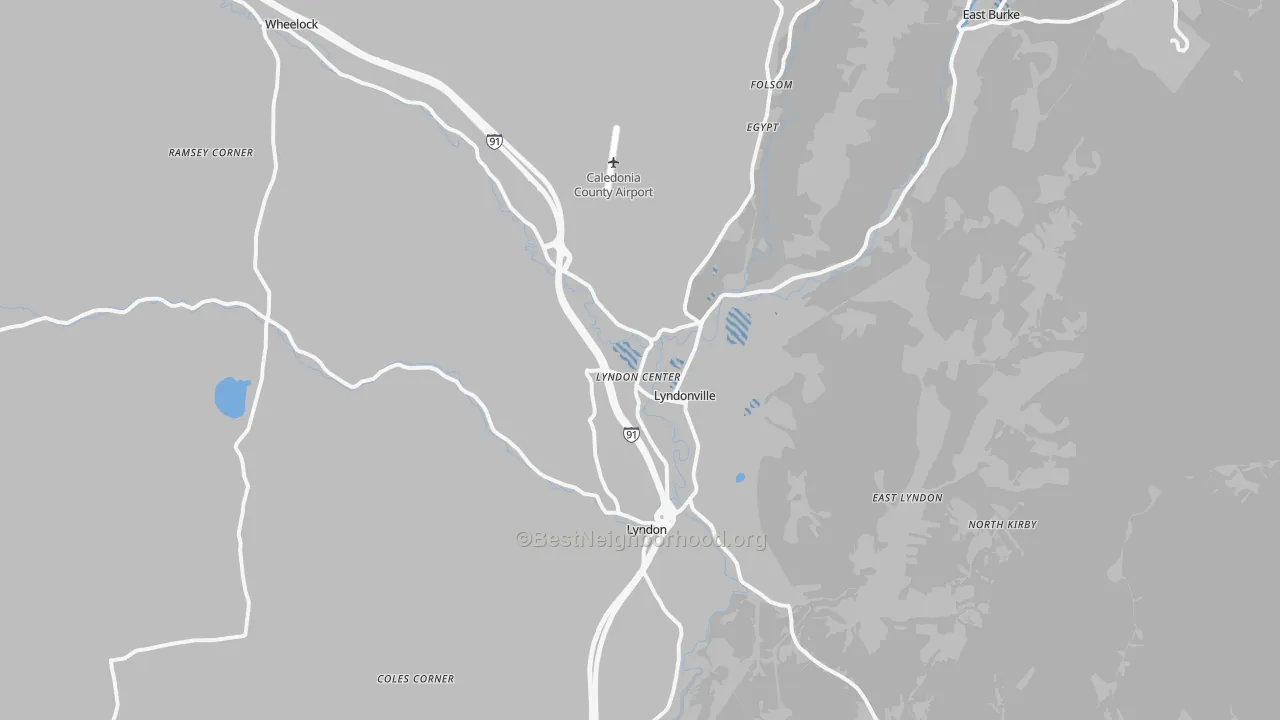 Transit Grade map of 05851, VT