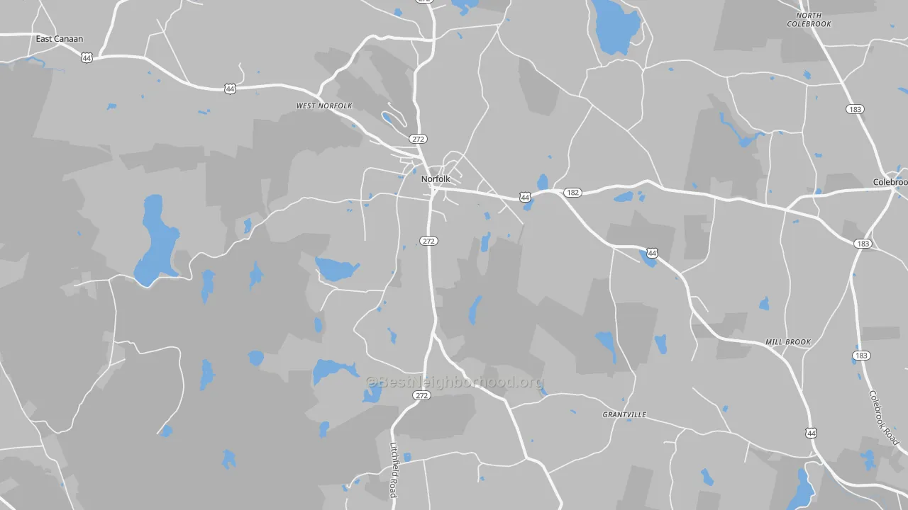 Transit Grade map of 06058, CT