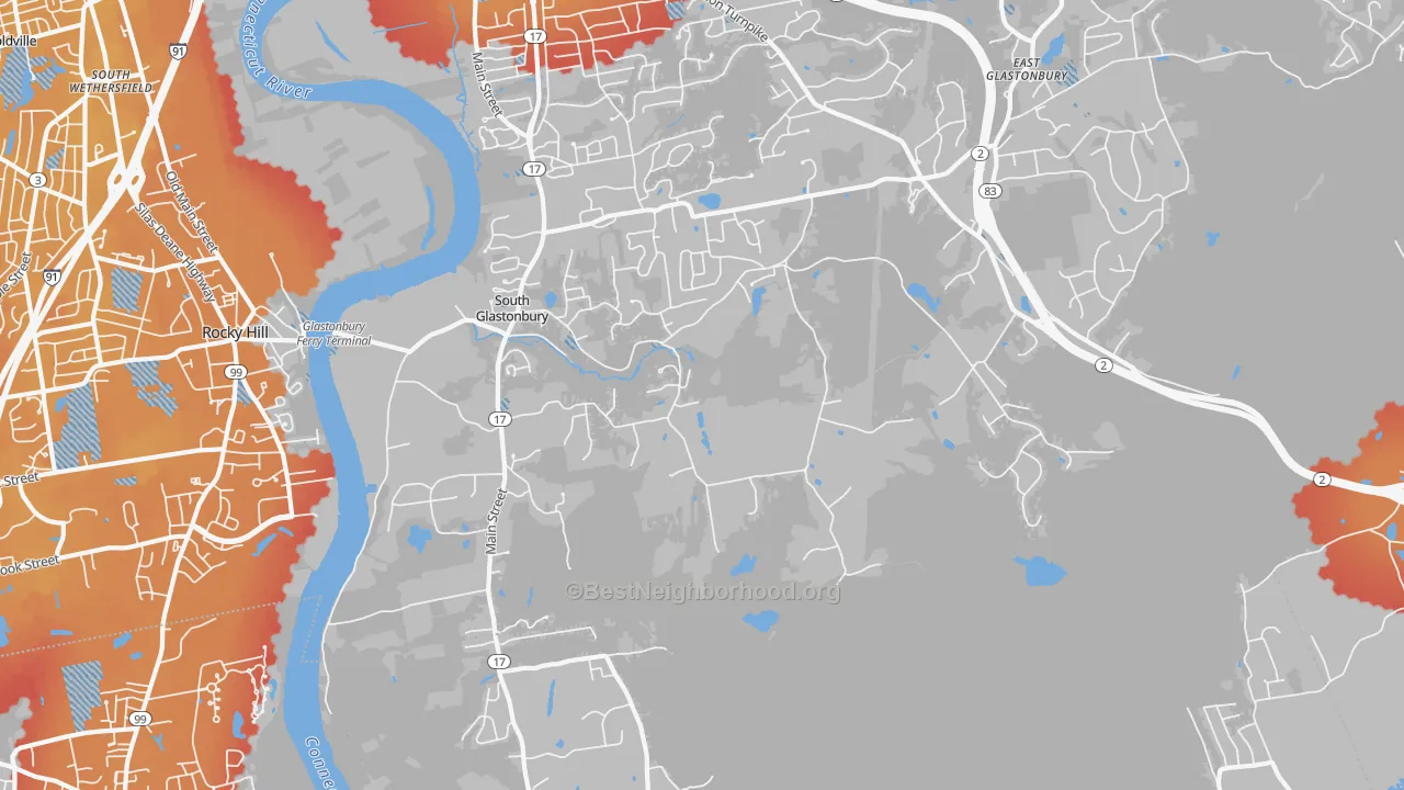 Transit Grade map of 06073, CT