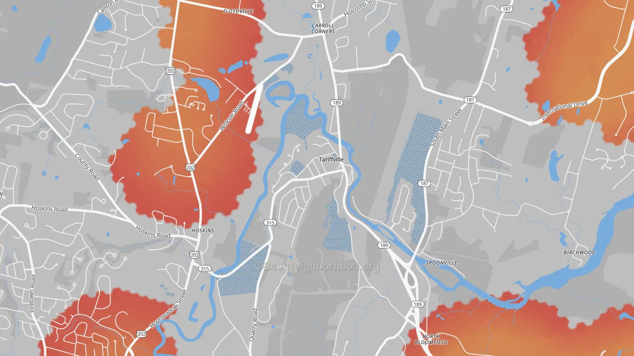Transit Grade map of 06081, CT