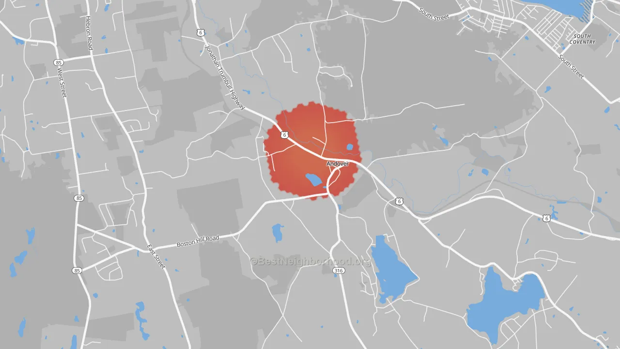 Transit Grade map of 06232, CT