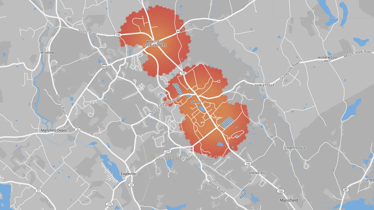 Transit Grade map of 06269, CT
