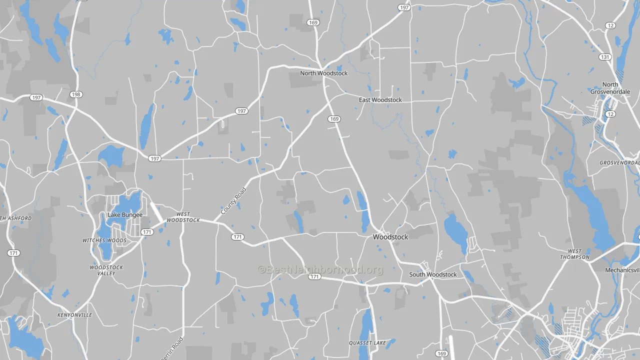 Transit Grade map of 06281, CT
