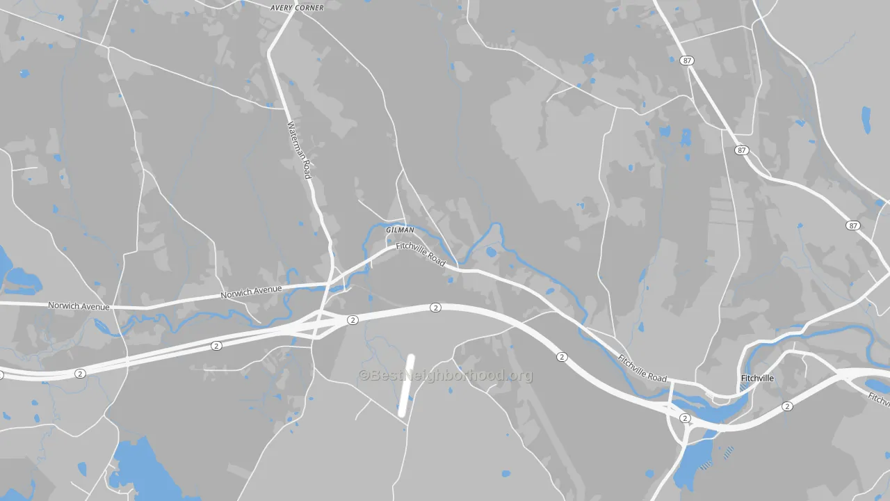 Transit Grade map of 06336, CT