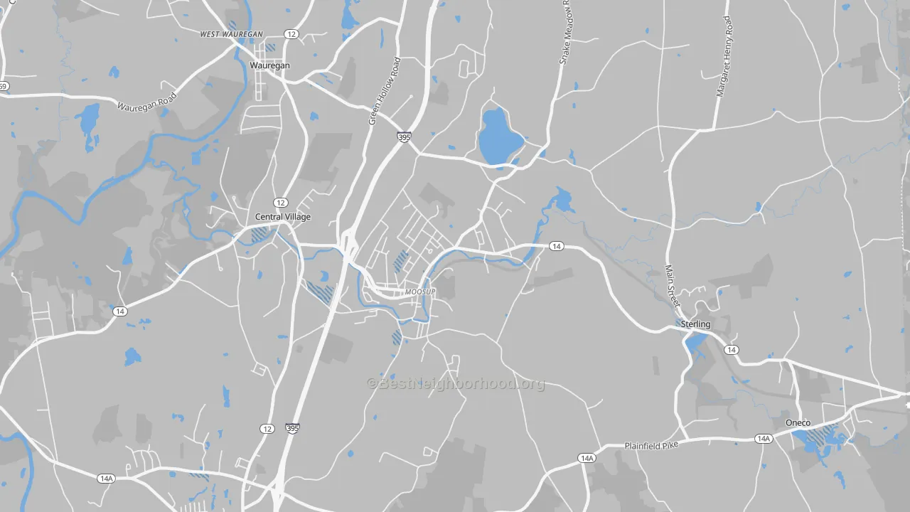 Transit Grade map of 06354, CT