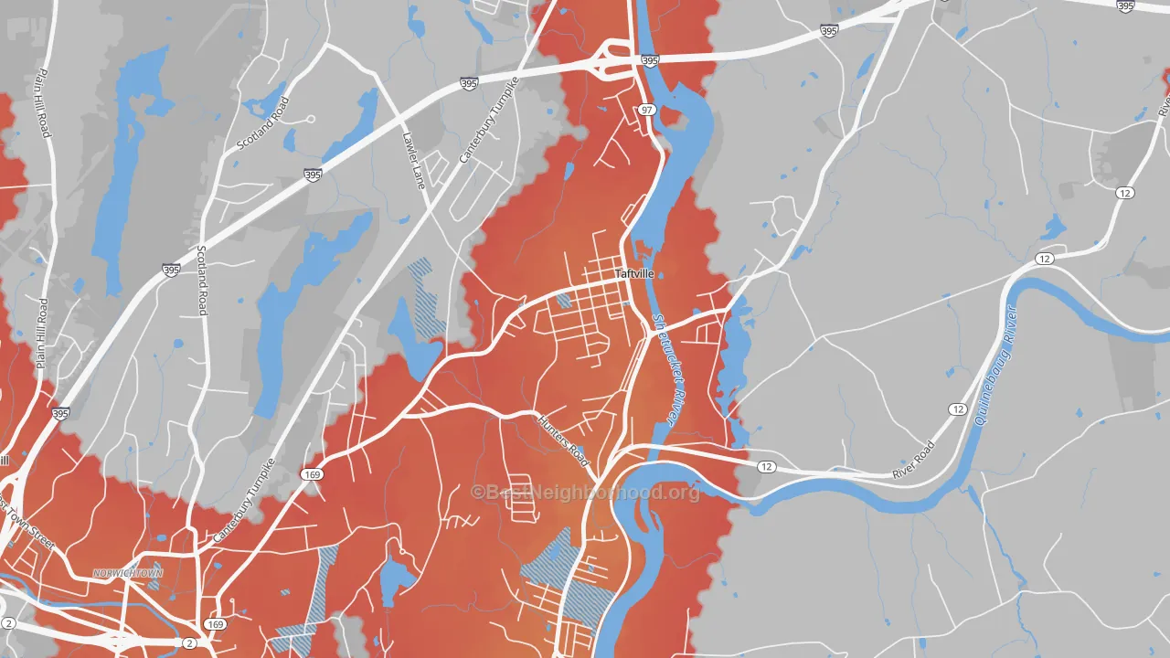 Transit Grade map of 06380, CT