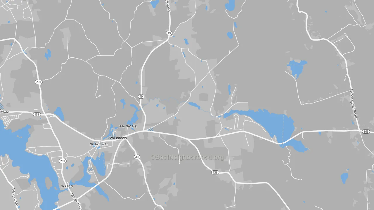 Transit Grade map of 06384, CT