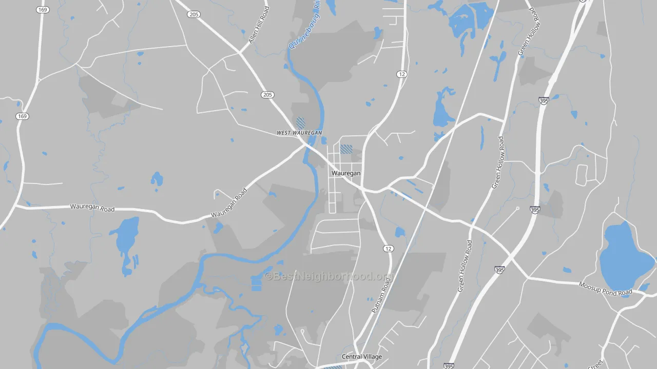 Transit Grade map of 06387, CT