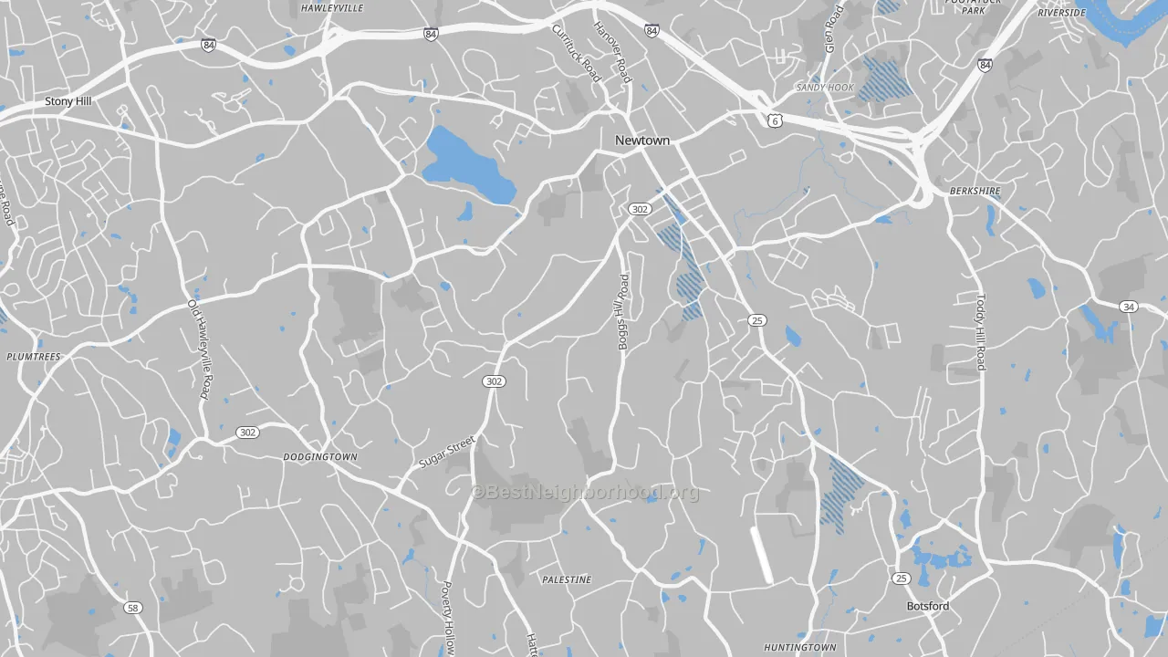 Transit Grade map of 06470, CT