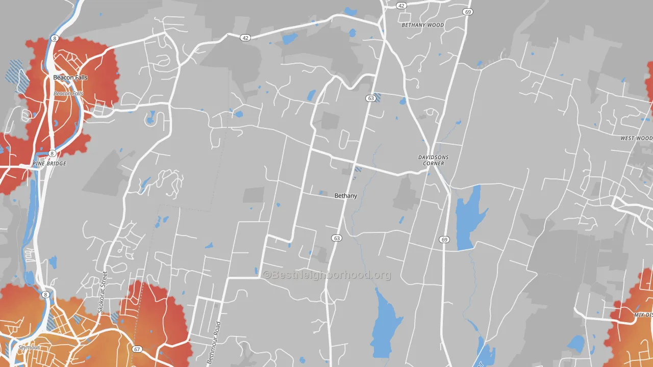 Transit Grade map of 06524, CT