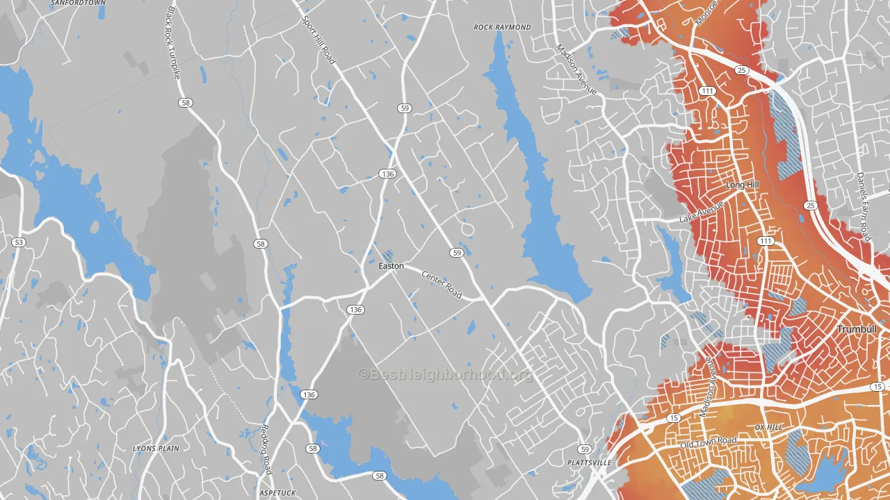 Transit Grade map of 06612, CT