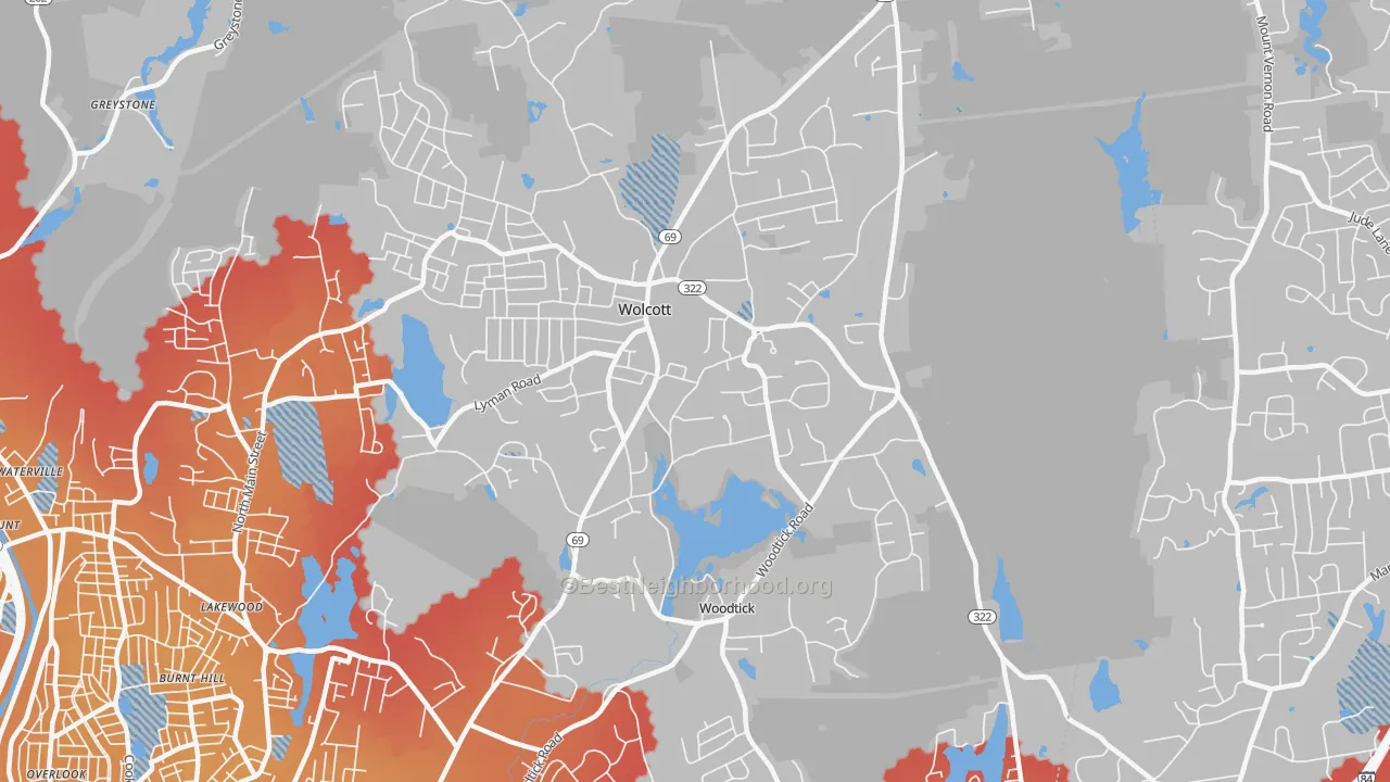 Transit Grade map of 06716, CT