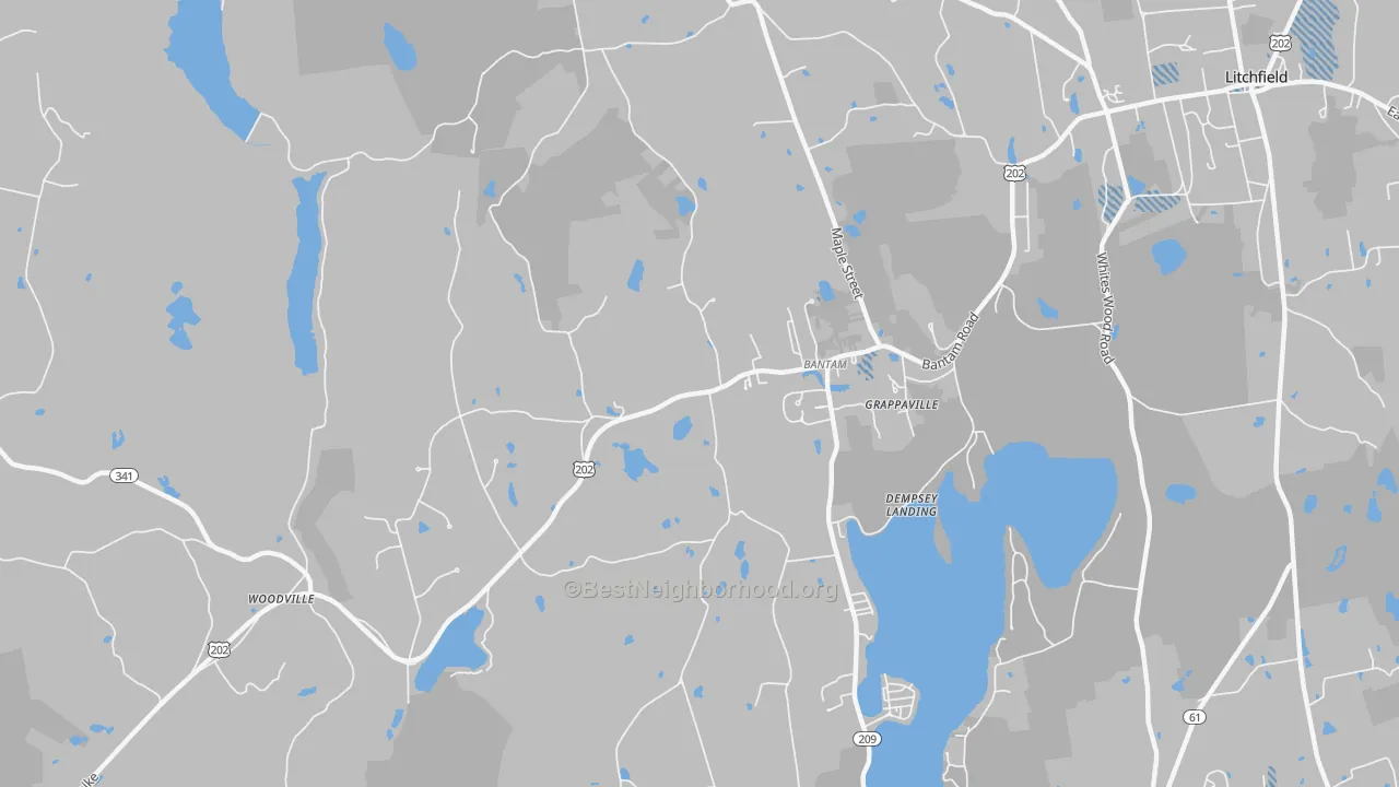 Transit Grade map of 06750, CT