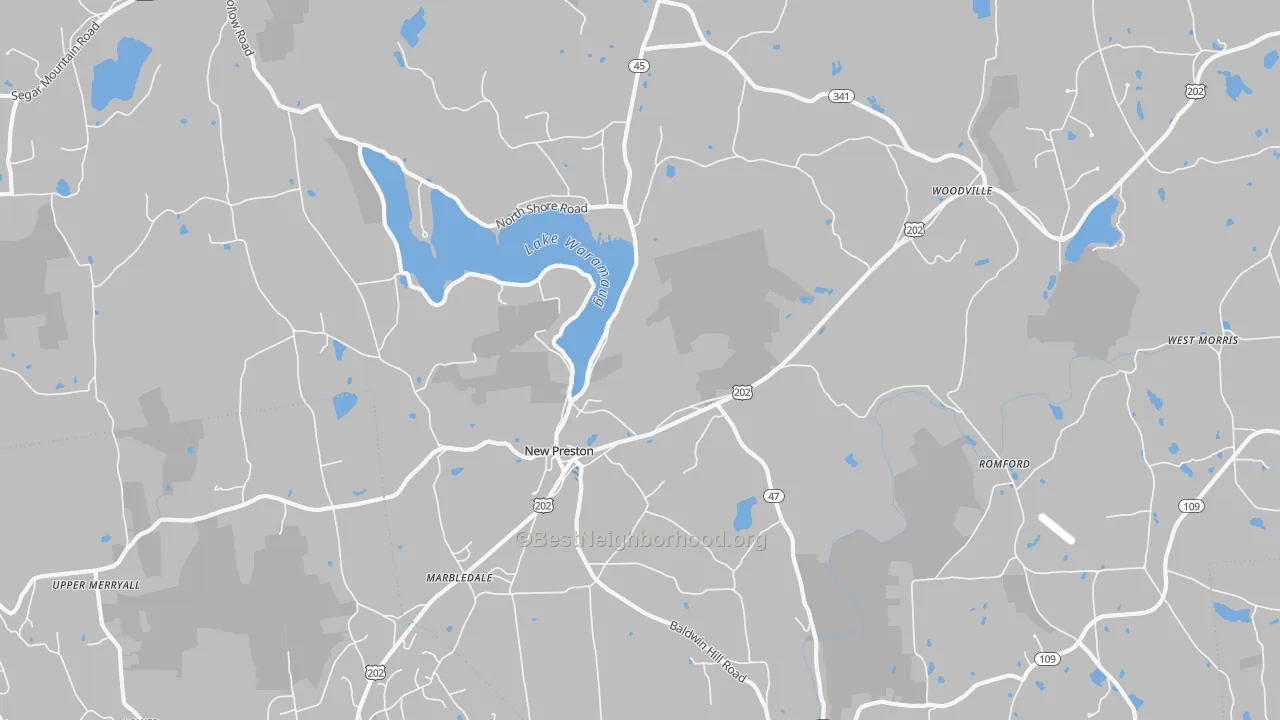Transit Grade map of 06777, CT