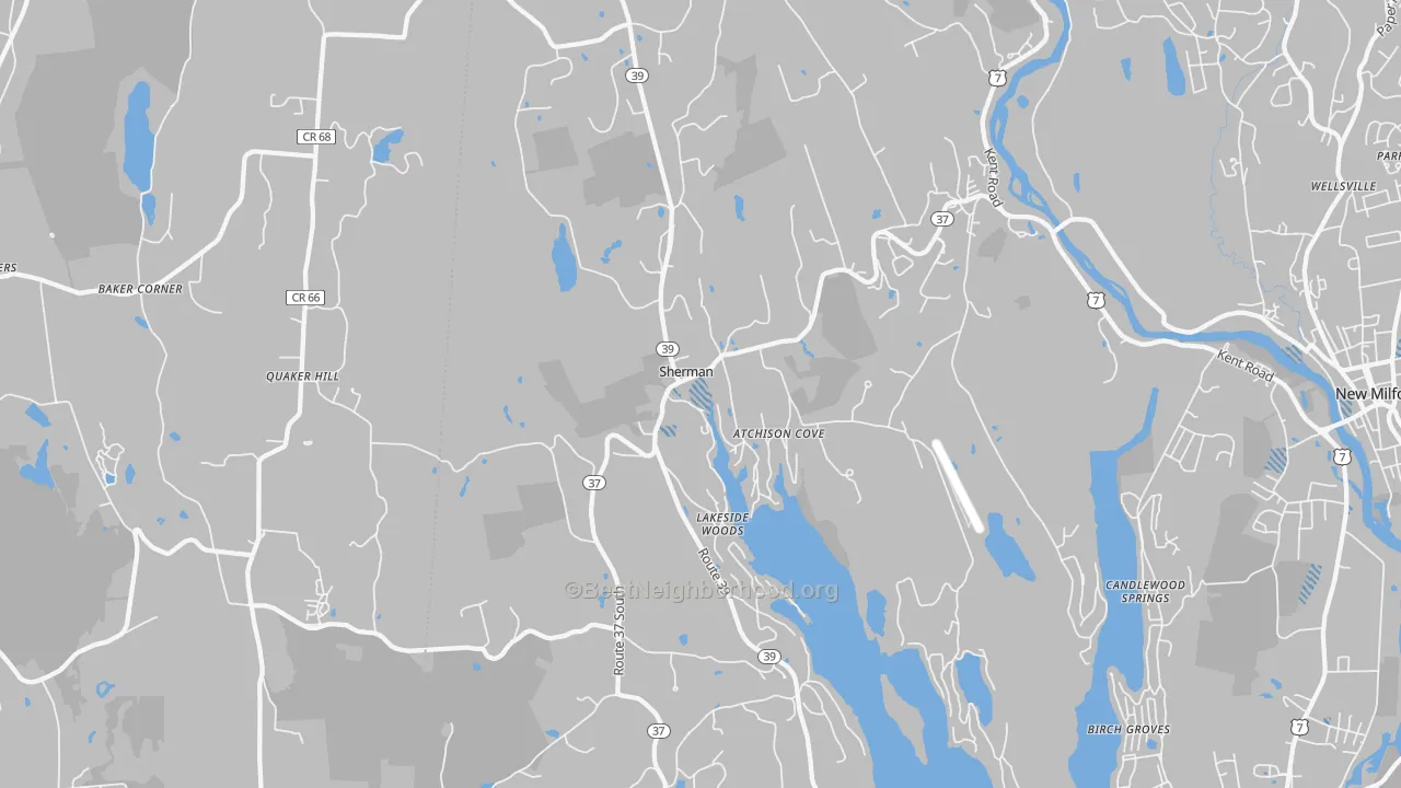 Transit Grade map of 06784, CT