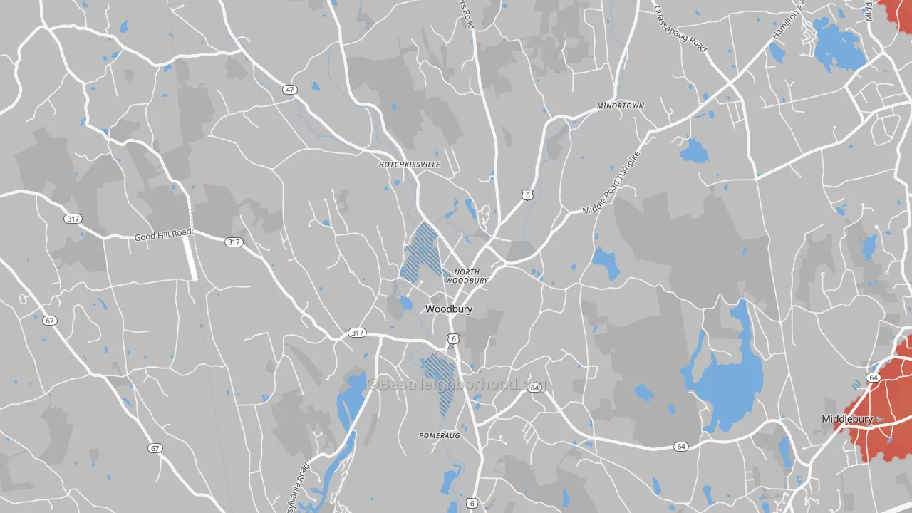 Transit Grade map of 06798, CT