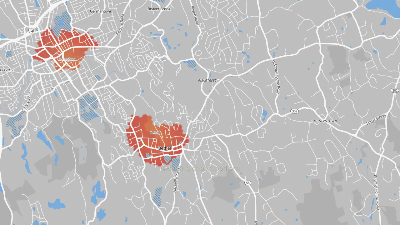 Transit Grade map of 06801, CT