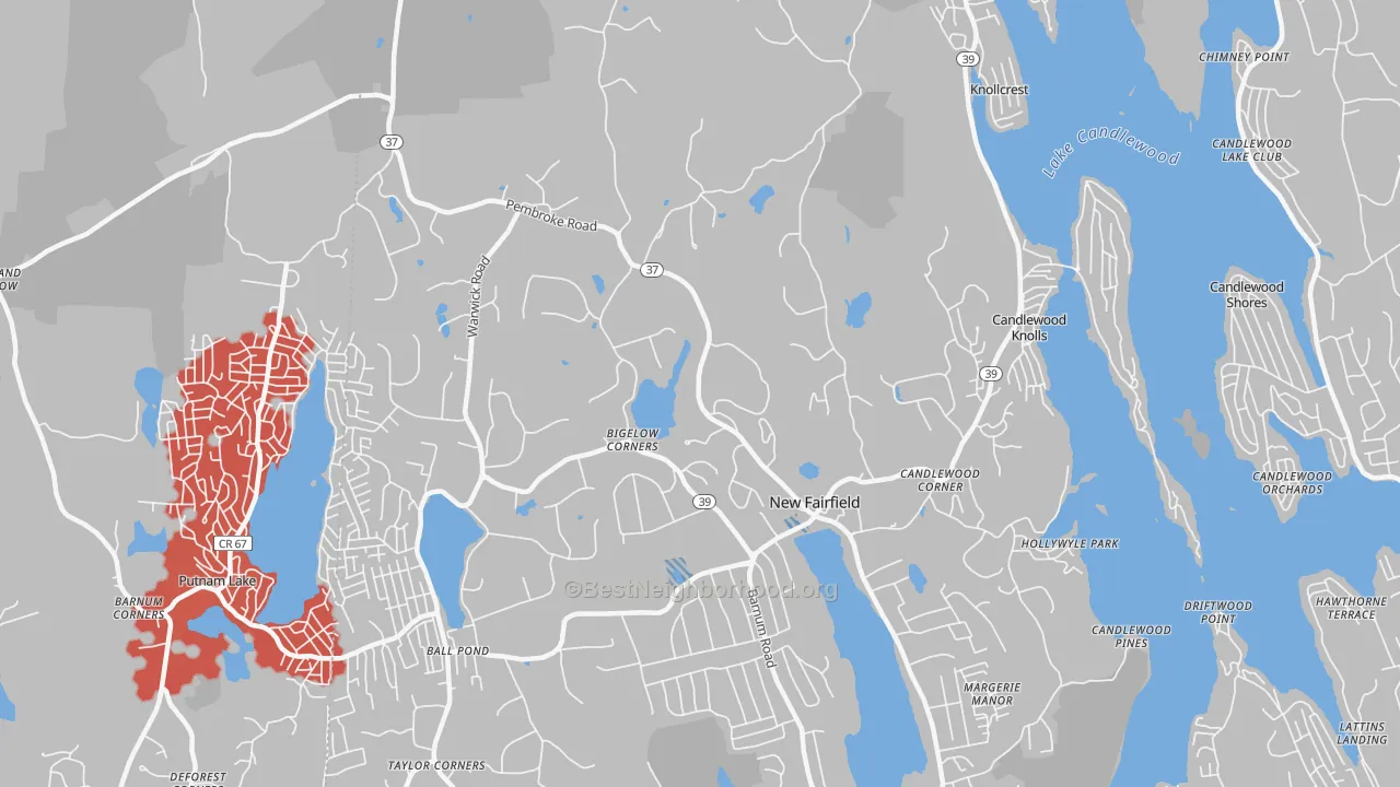 Transit Grade map of 06812, CT