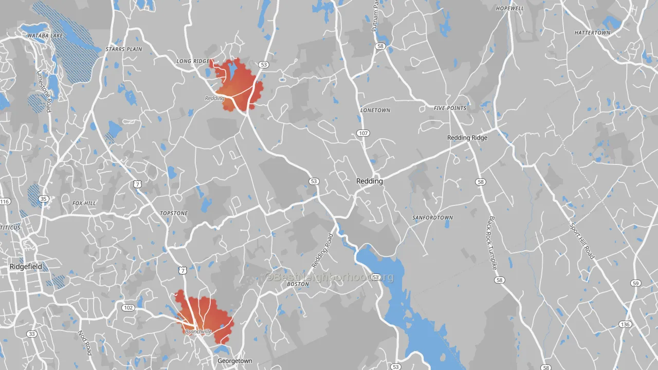 Transit Grade map of 06896, CT