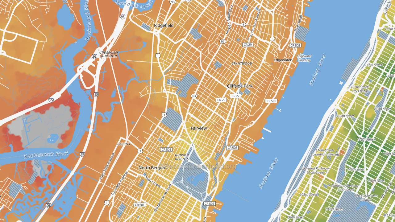 Transit Grade map of 07022, NJ