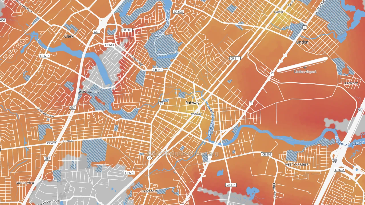 Transit Grade map of 07065, NJ